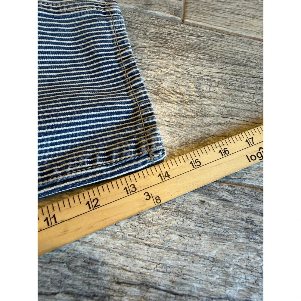 OshKosh B'gosh‎ Overalls Kids 3T Hickory Stripe Denim Carpenter Bibs Vintage